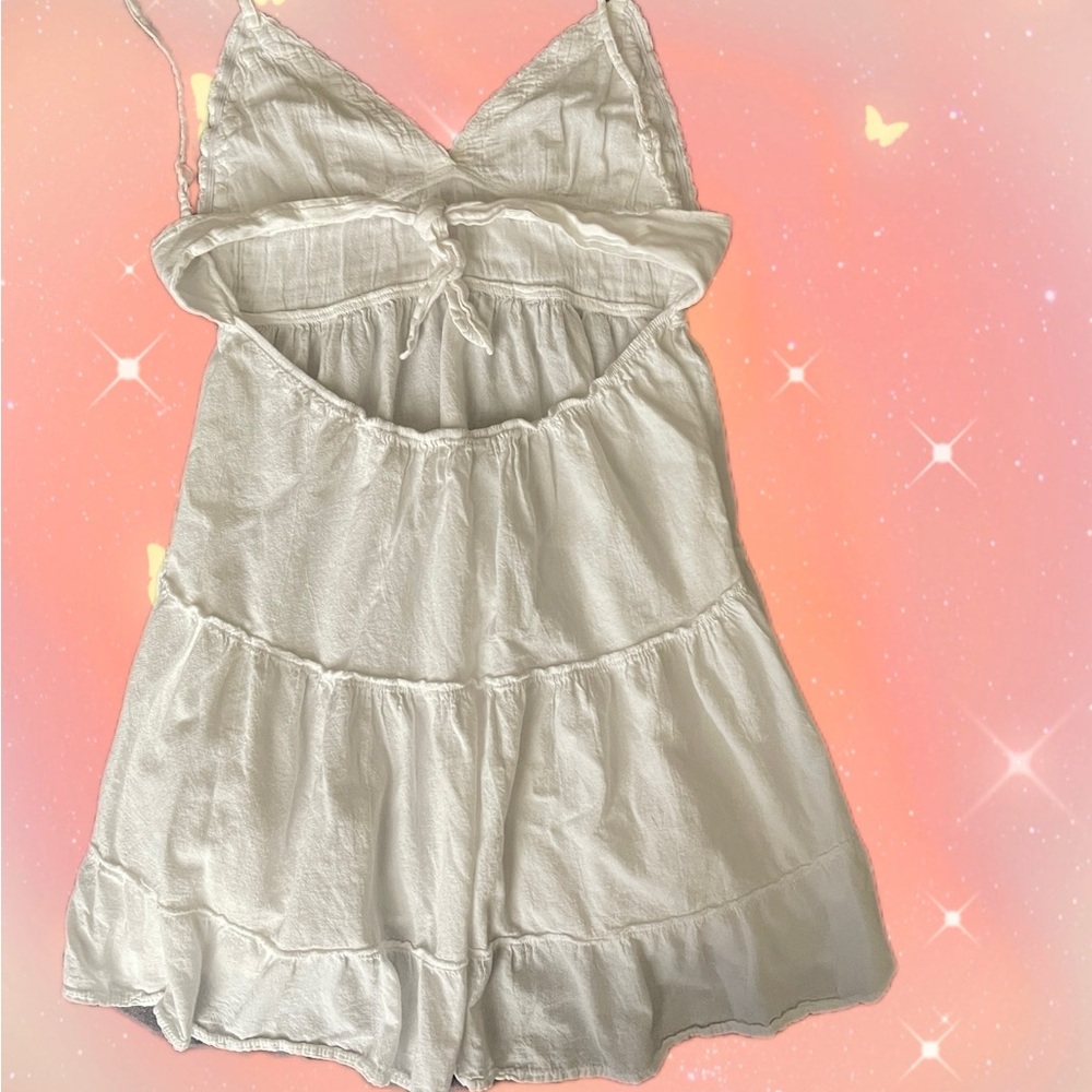 Blanco by Nature White Babydoll Top – Size Large | Fall Layering Boho Staple - Picture 5 of 5